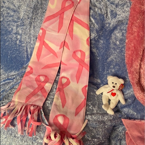Hand Crafted Accessories - Handmade Breast Cancer Awareness Scarf 🎁